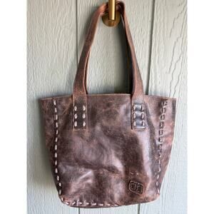 Bed Stu Stevie Tote Bag Distressed Brown Leather